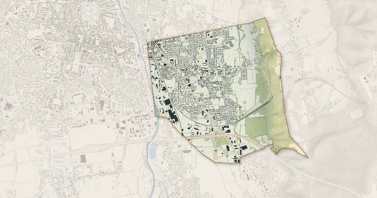 Portrait cartographique de Séméac : relief, eau, forêts, bâti et voies, calculés à partir des données de l'IGN