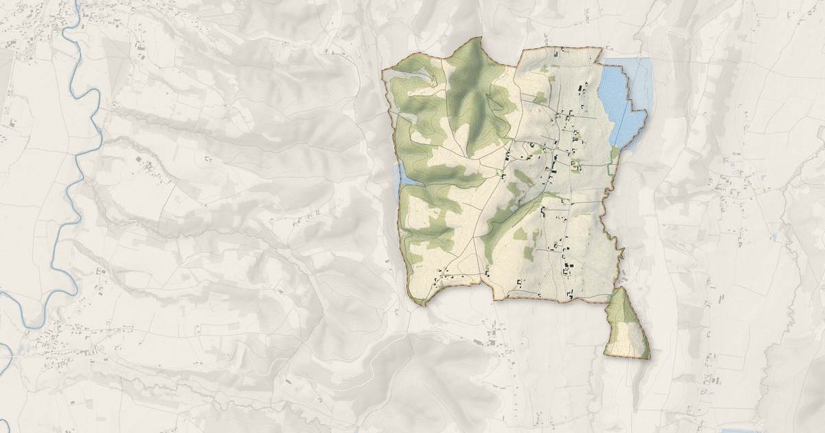 Portrait cartographique de Sère-Rustaing : relief, eau, forêts, bâti et voies, calculés à partir des données de l'IGN