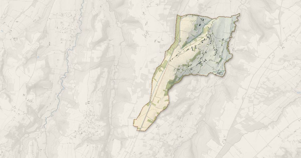 Portrait cartographique de Tajan : relief, eau, forêts, bâti et voies, calculés à partir des données de l'IGN