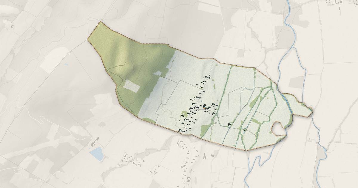 Portrait cartographique de Talazac : relief, eau, forêts, bâti et voies, calculés à partir des données de l'IGN