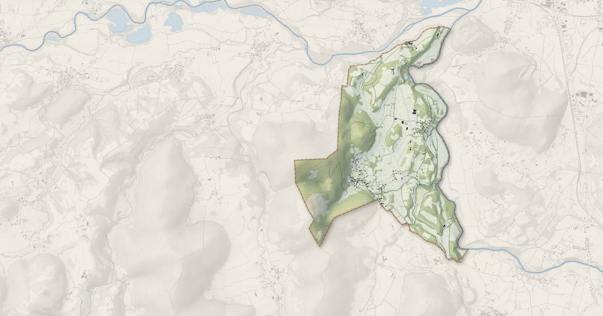 Portrait cartographique de Tibiran-Jaunac : relief, eau, forêts, bâti et voies, calculés à partir des données de l'IGN
