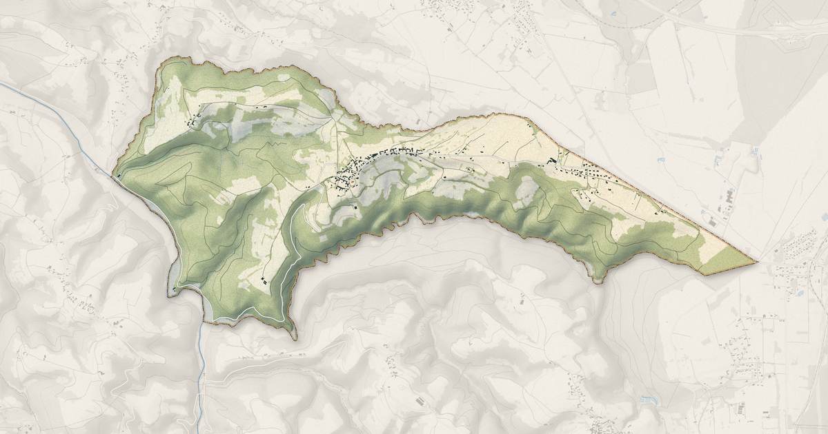 Portrait cartographique de Tilhouse : relief, eau, forêts, bâti et voies, calculés à partir des données de l'IGN