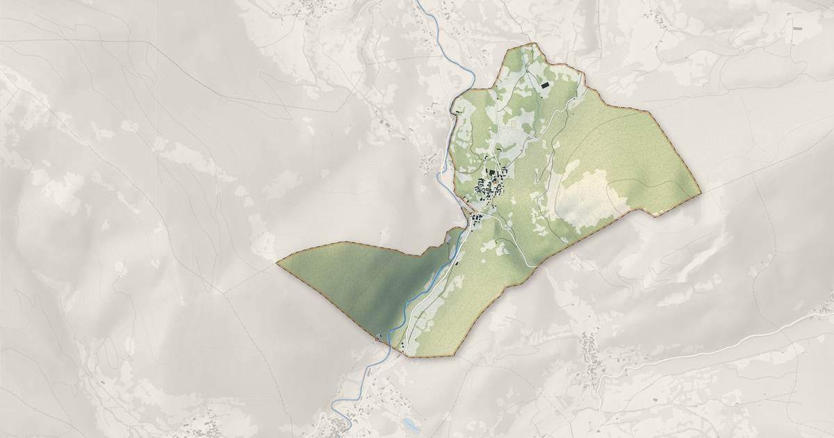 Portrait cartographique de Troubat : relief, eau, forêts, bâti et voies, calculés à partir des données de l'IGN
