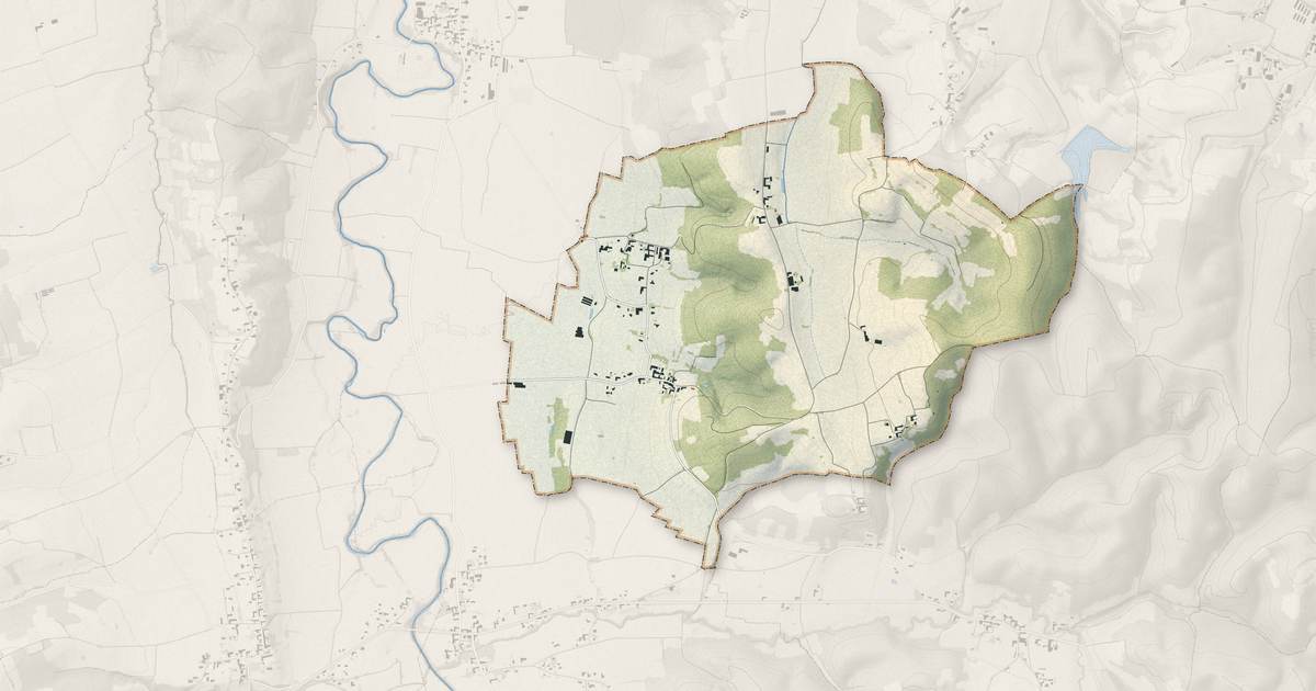 Portrait cartographique de Trouley-Labarthe : relief, eau, forêts, bâti et voies, calculés à partir des données de l'IGN