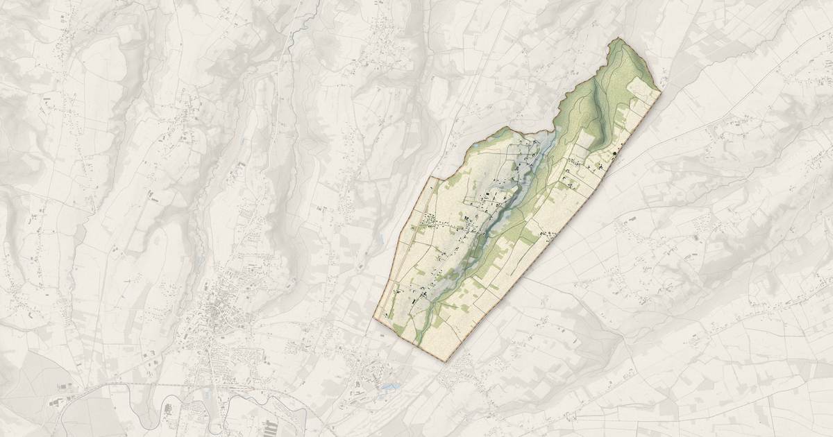 Portrait cartographique de Uglas : relief, eau, forêts, bâti et voies, calculés à partir des données de l'IGN
