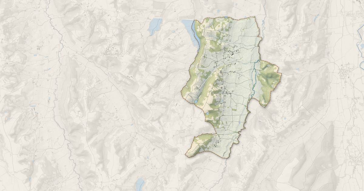 Portrait cartographique de Vidouze : relief, eau, forêts, bâti et voies, calculés à partir des données de l'IGN