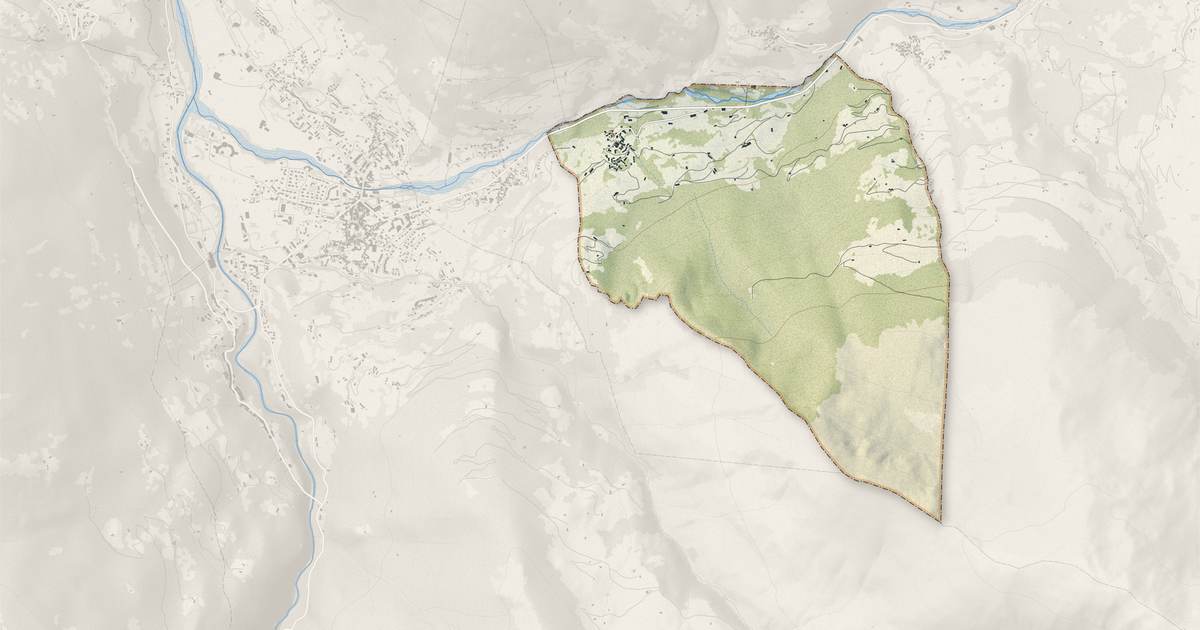 Portrait cartographique de Viella : relief, eau, forêts, bâti et voies, calculés à partir des données de l'IGN