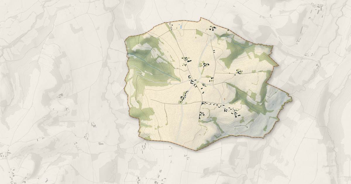 Portrait cartographique de Villenave-près-Béarn : relief, eau, forêts, bâti et voies, calculés à partir des données de l'IGN
