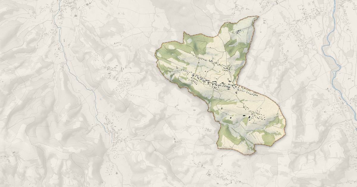 Portrait cartographique de Visker : relief, eau, forêts, bâti et voies, calculés à partir des données de l'IGN