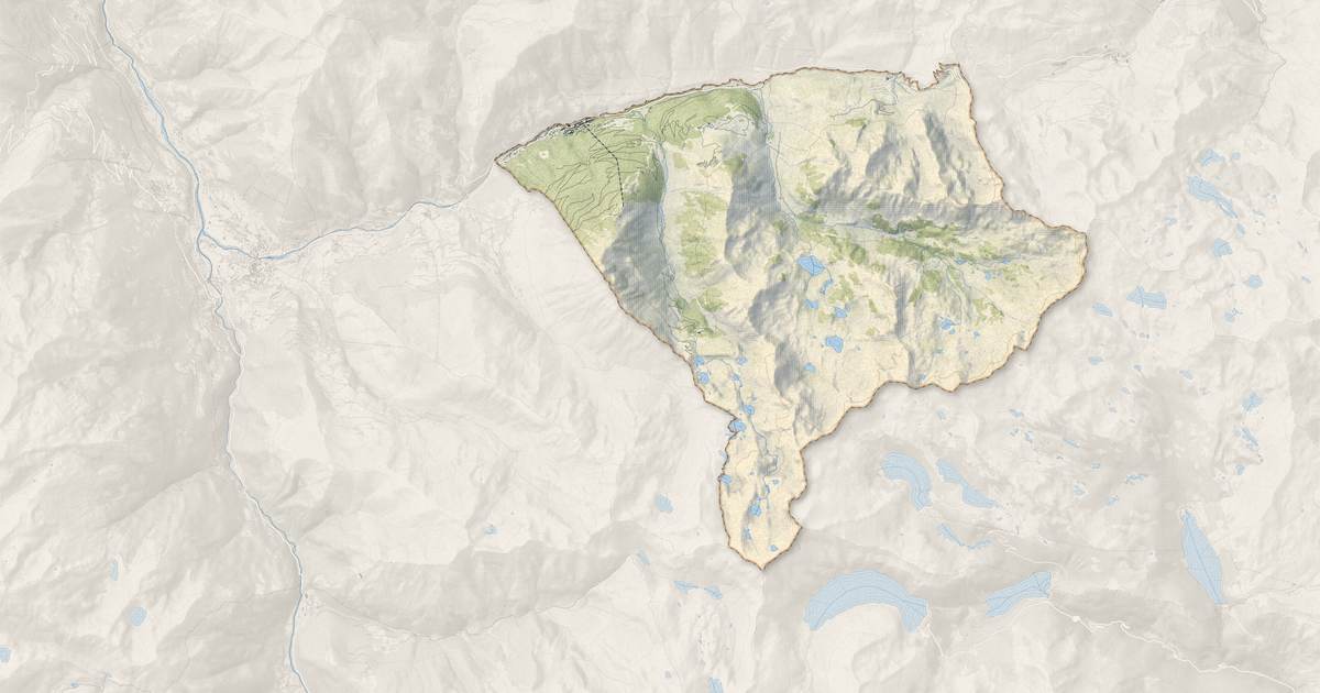 Portrait cartographique de Barèges : relief, eau, forêts, bâti et voies, calculés à partir des données de l'IGN