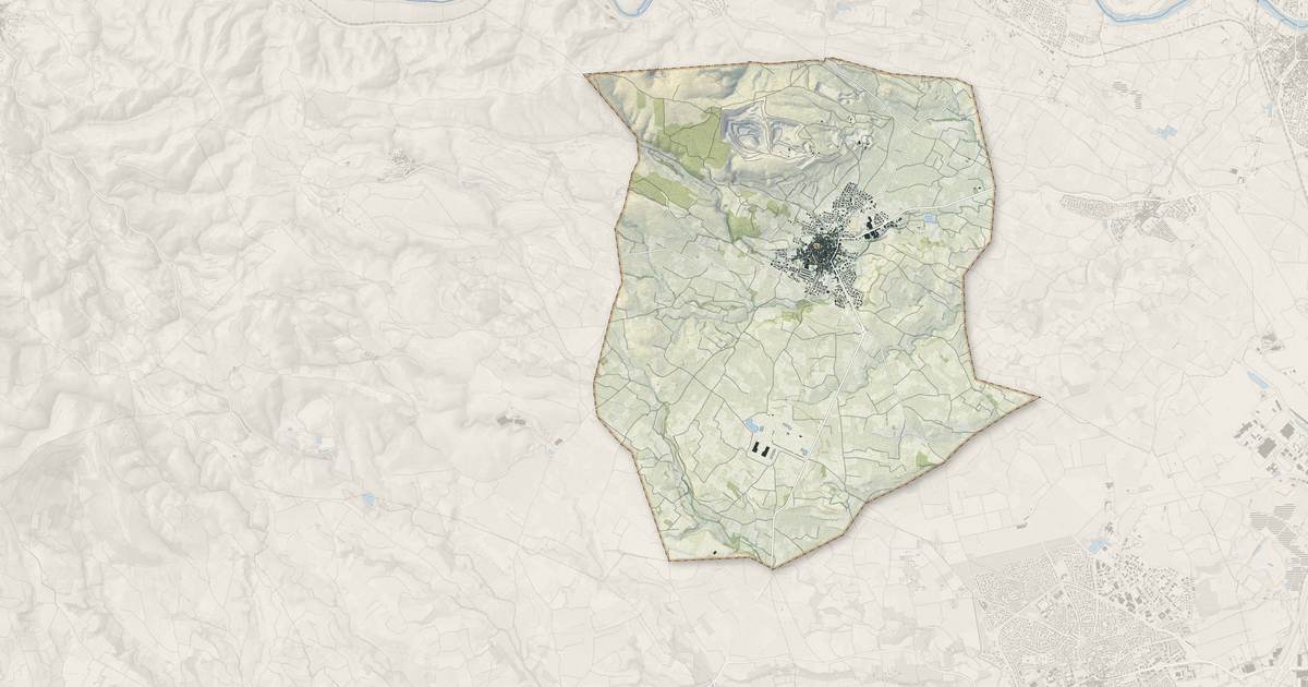 Portrait cartographique de Baixas : relief, eau, forêts, bâti et voies, calculés à partir des données de l'IGN