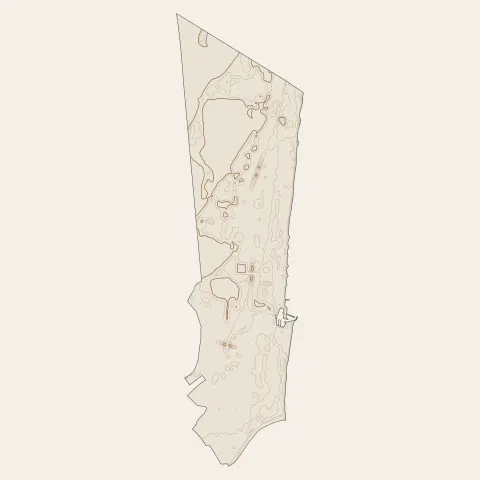Le Barcarès : courbes de niveau