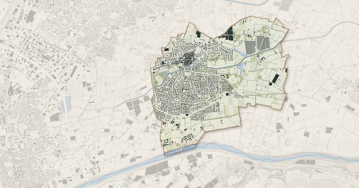 Portrait cartographique de Bompas : relief, eau, forêts, bâti et voies, calculés à partir des données de l'IGN