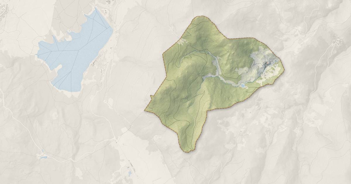 Portrait cartographique de Caudiès-de-Conflent : relief, eau, forêts, bâti et voies, calculés à partir des données de l'IGN