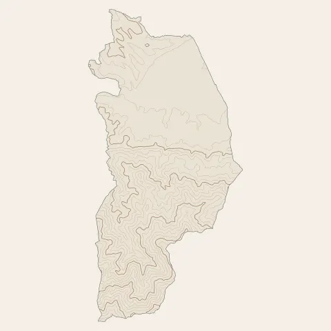 Céret : courbes de niveau