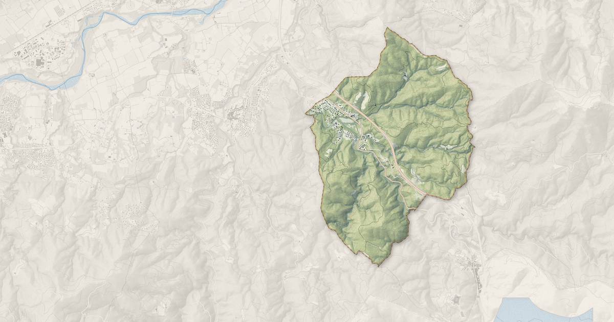 Portrait cartographique de Les Cluses : relief, eau, forêts, bâti et voies, calculés à partir des données de l'IGN