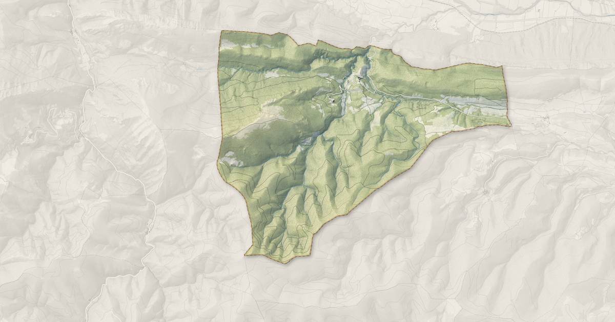 Portrait cartographique de Fenouillet : relief, eau, forêts, bâti et voies, calculés à partir des données de l'IGN