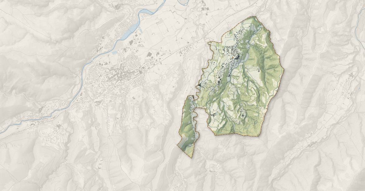 Portrait cartographique de Los Masos : relief, eau, forêts, bâti et voies, calculés à partir des données de l'IGN