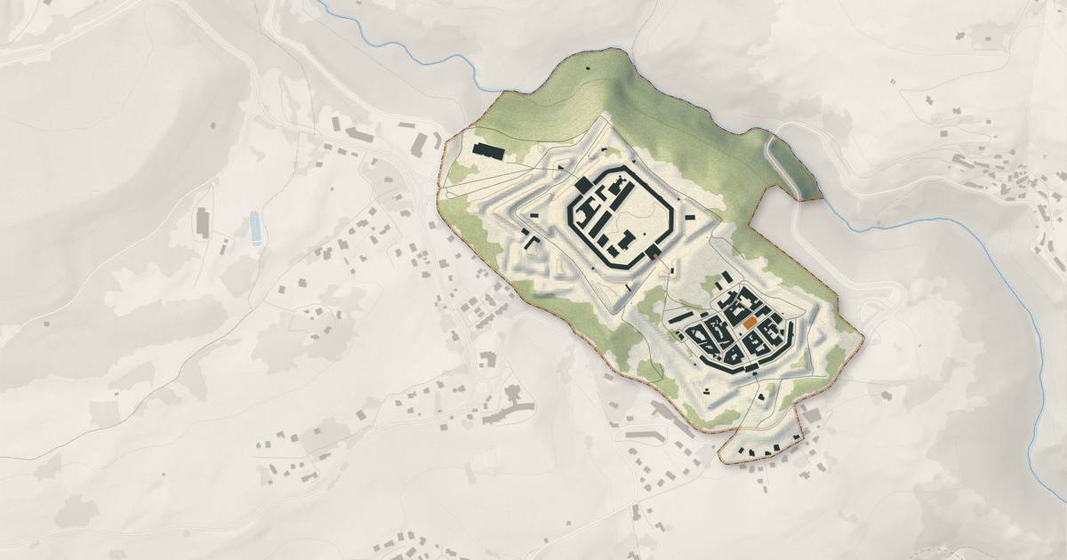 Portrait cartographique de Mont-Louis : relief, eau, forêts, bâti et voies, calculés à partir des données de l'IGN