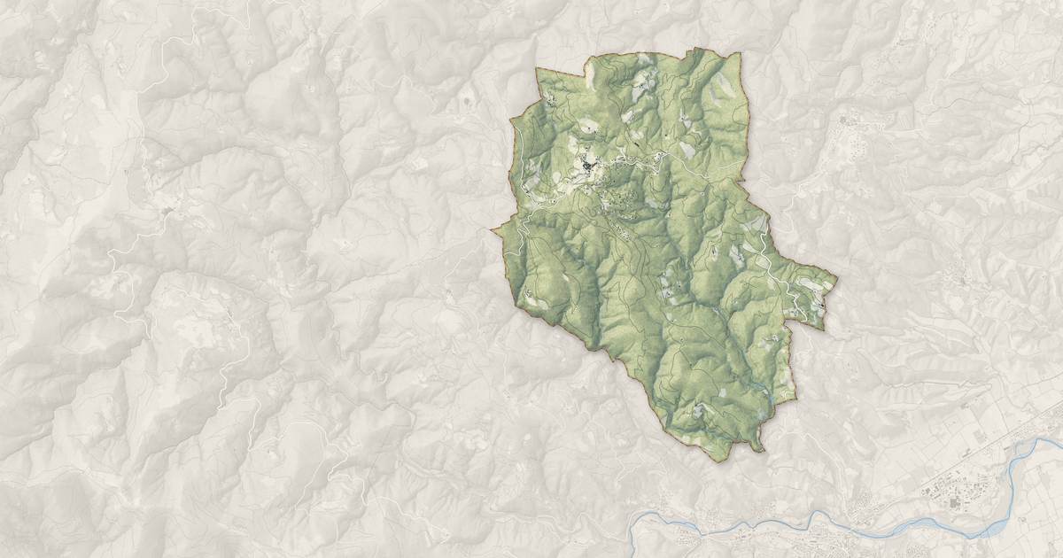 Portrait cartographique de Oms : relief, eau, forêts, bâti et voies, calculés à partir des données de l'IGN