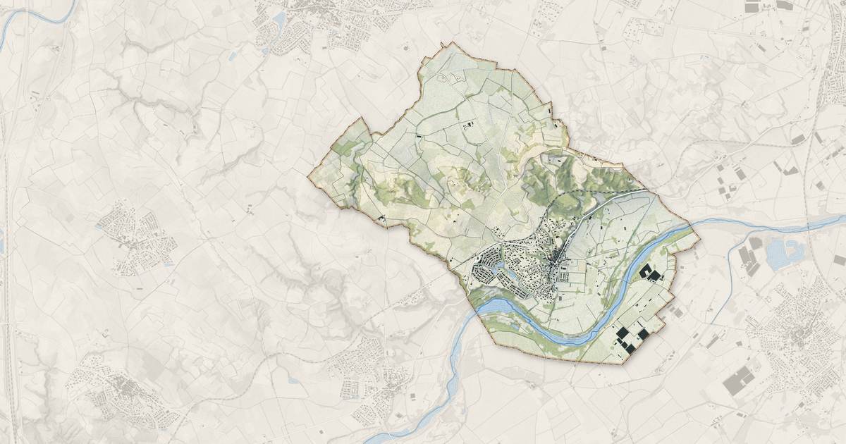Portrait cartographique de Ortaffa : relief, eau, forêts, bâti et voies, calculés à partir des données de l'IGN