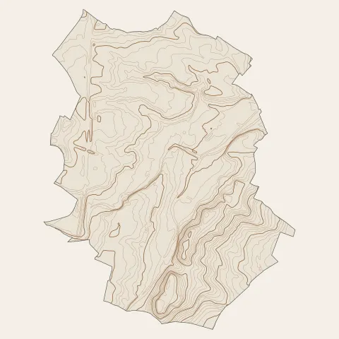 Pollestres : courbes de niveau
