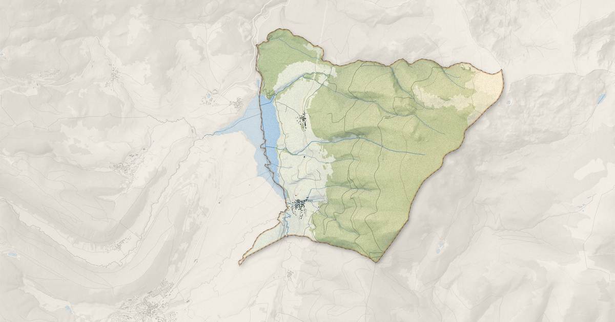Portrait cartographique de Réal : relief, eau, forêts, bâti et voies, calculés à partir des données de l'IGN