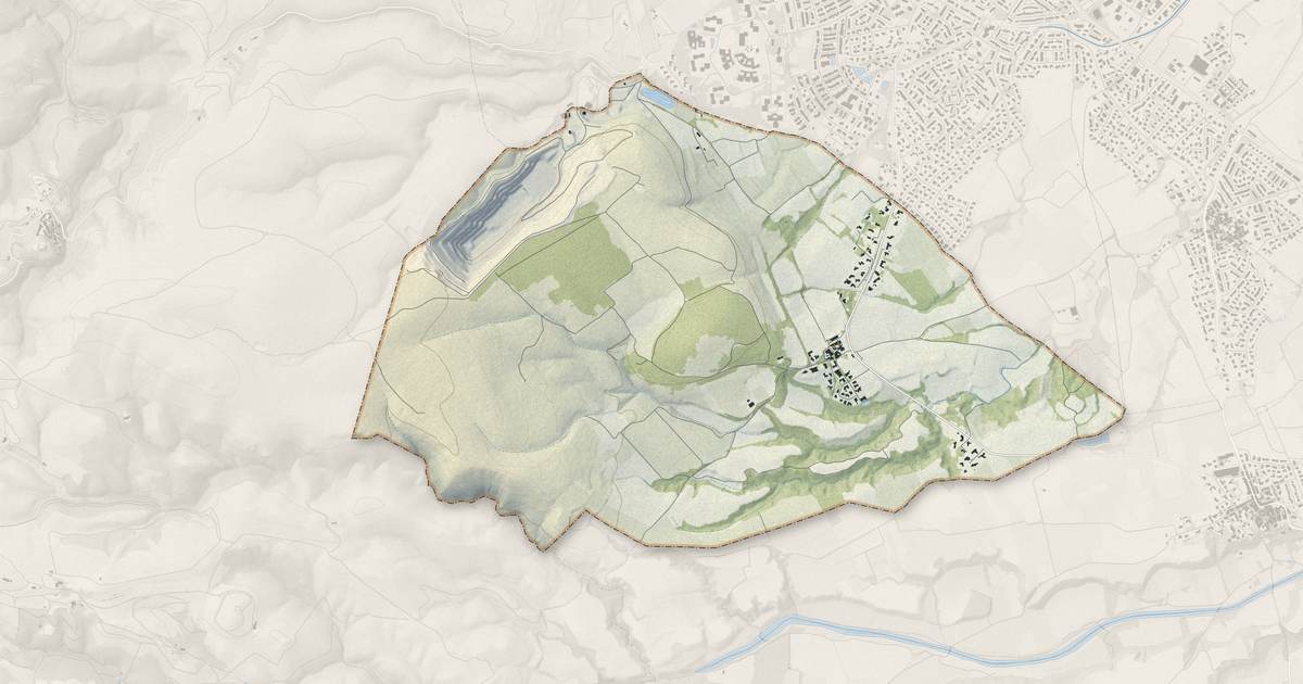 Portrait cartographique de Sainte-Colombe-de-la-Commanderie : relief, eau, forêts, bâti et voies, calculés à partir des données de l'IGN