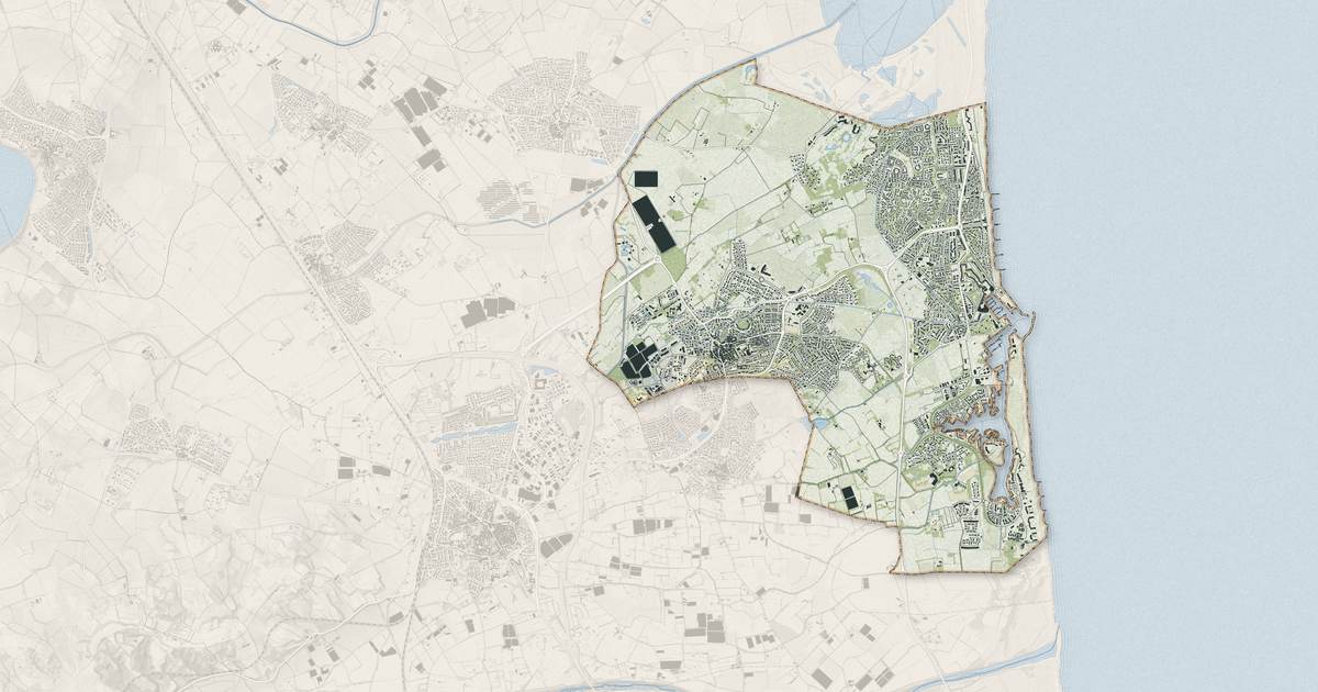 Portrait cartographique de Saint-Cyprien : relief, eau, forêts, bâti et voies, calculés à partir des données de l'IGN