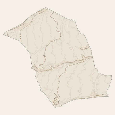 Saint-Estève : courbes de niveau