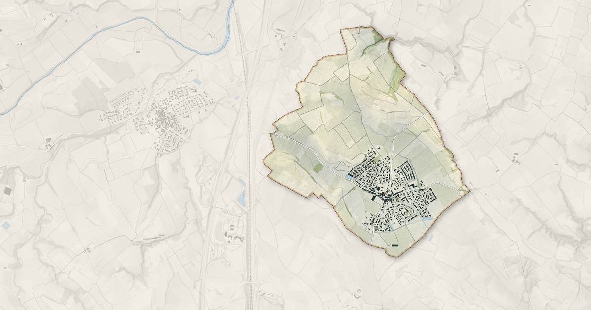 Portrait cartographique de Saint-Jean-Lasseille : relief, eau, forêts, bâti et voies, calculés à partir des données de l'IGN
