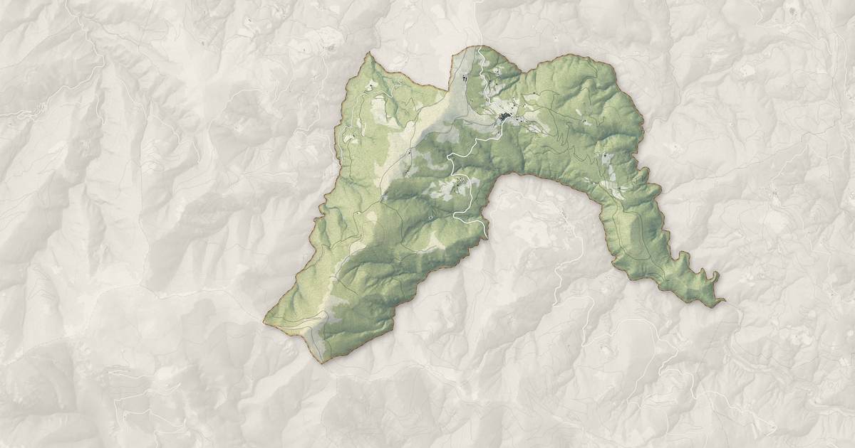 Portrait cartographique de Saint-Marsal : relief, eau, forêts, bâti et voies, calculés à partir des données de l'IGN