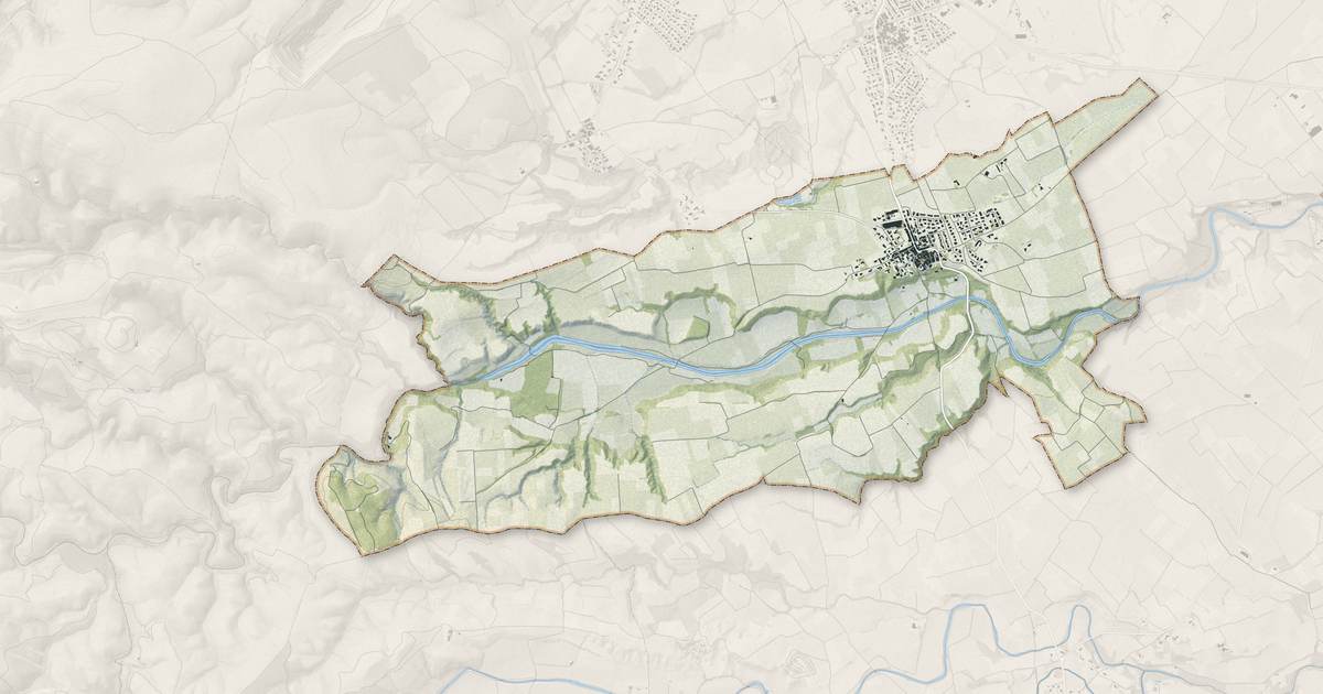 Portrait cartographique de Terrats : relief, eau, forêts, bâti et voies, calculés à partir des données de l'IGN