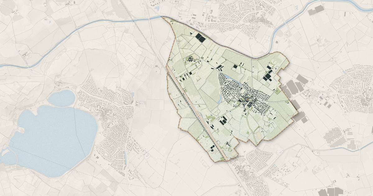 Portrait cartographique de Théza : relief, eau, forêts, bâti et voies, calculés à partir des données de l'IGN