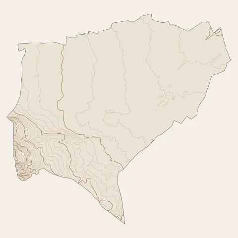 Thuir : courbes de niveau