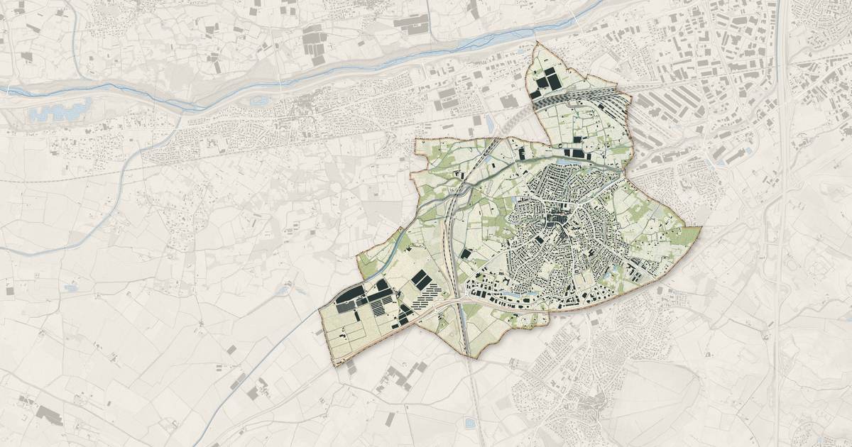 Portrait cartographique de Toulouges : relief, eau, forêts, bâti et voies, calculés à partir des données de l'IGN