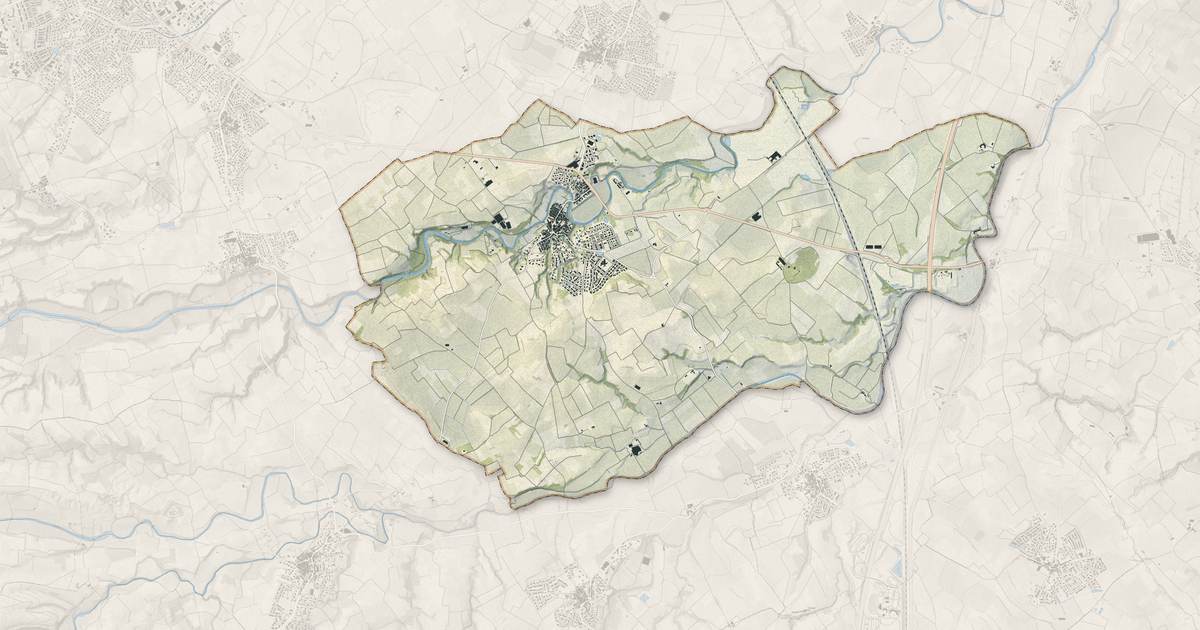 Portrait cartographique de Trouillas : relief, eau, forêts, bâti et voies, calculés à partir des données de l'IGN