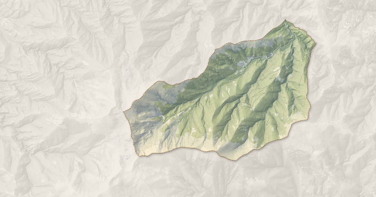 Portrait cartographique de Valmanya : relief, eau, forêts, bâti et voies, calculés à partir des données de l'IGN