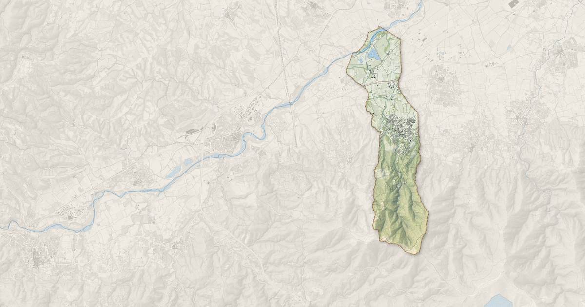 Portrait cartographique de Villelongue-dels-Monts : relief, eau, forêts, bâti et voies, calculés à partir des données de l'IGN