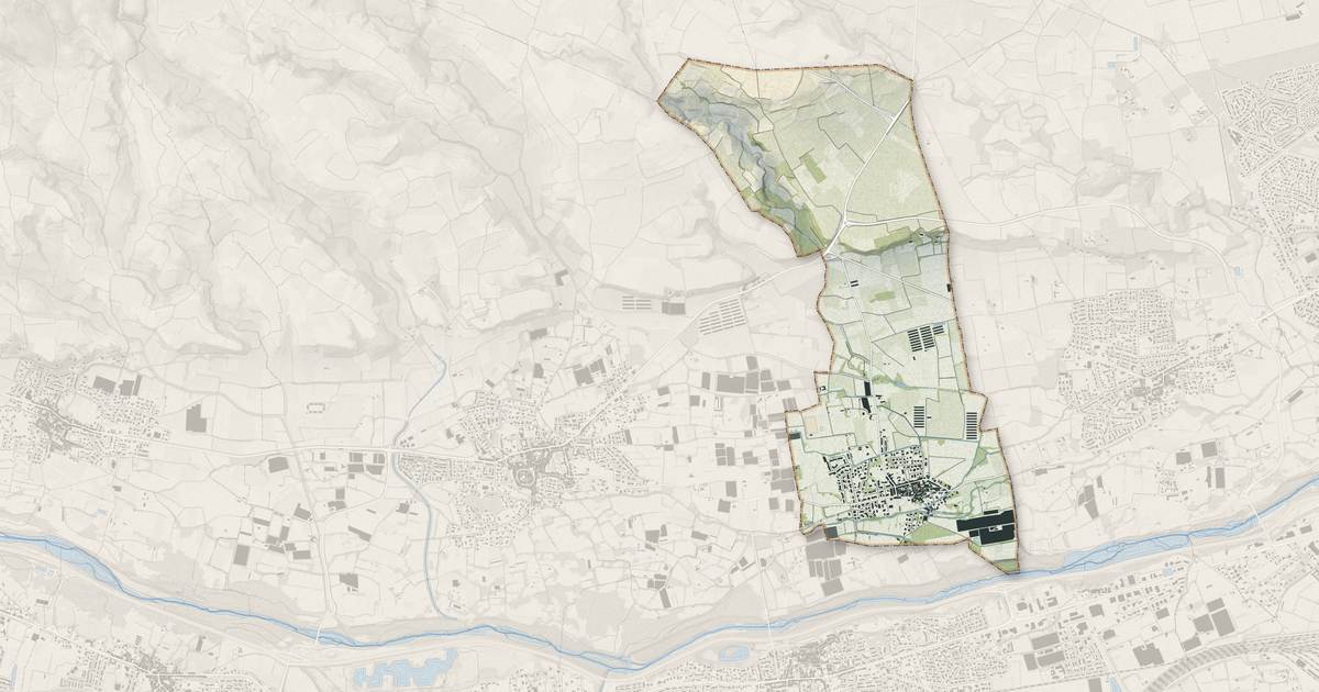 Portrait cartographique de Villeneuve-la-Rivière : relief, eau, forêts, bâti et voies, calculés à partir des données de l'IGN