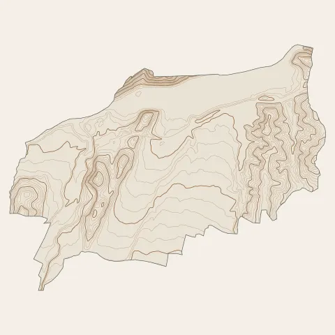 Vinça : courbes de niveau