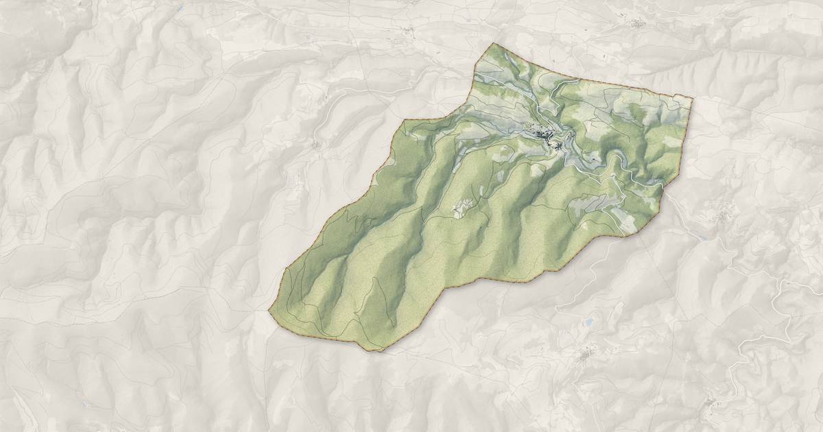 Portrait cartographique de Le Vivier : relief, eau, forêts, bâti et voies, calculés à partir des données de l'IGN