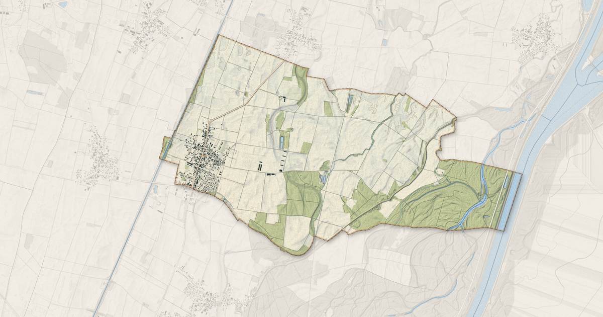 Portrait cartographique de Artolsheim : relief, eau, forêts, bâti et voies, calculés à partir des données de l'IGN