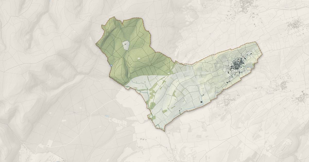 Portrait cartographique de Balbronn : relief, eau, forêts, bâti et voies, calculés à partir des données de l'IGN