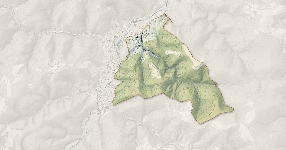 Portrait cartographique de Barembach : relief, eau, forêts, bâti et voies, calculés à partir des données de l'IGN