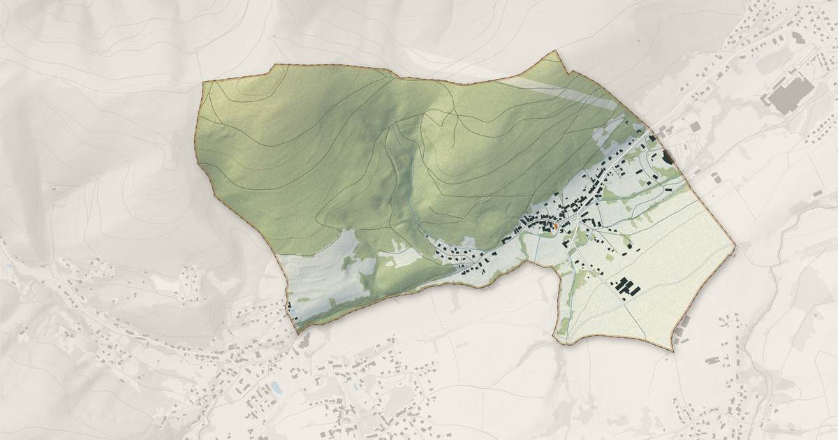 Portrait cartographique de Bassemberg : relief, eau, forêts, bâti et voies, calculés à partir des données de l'IGN