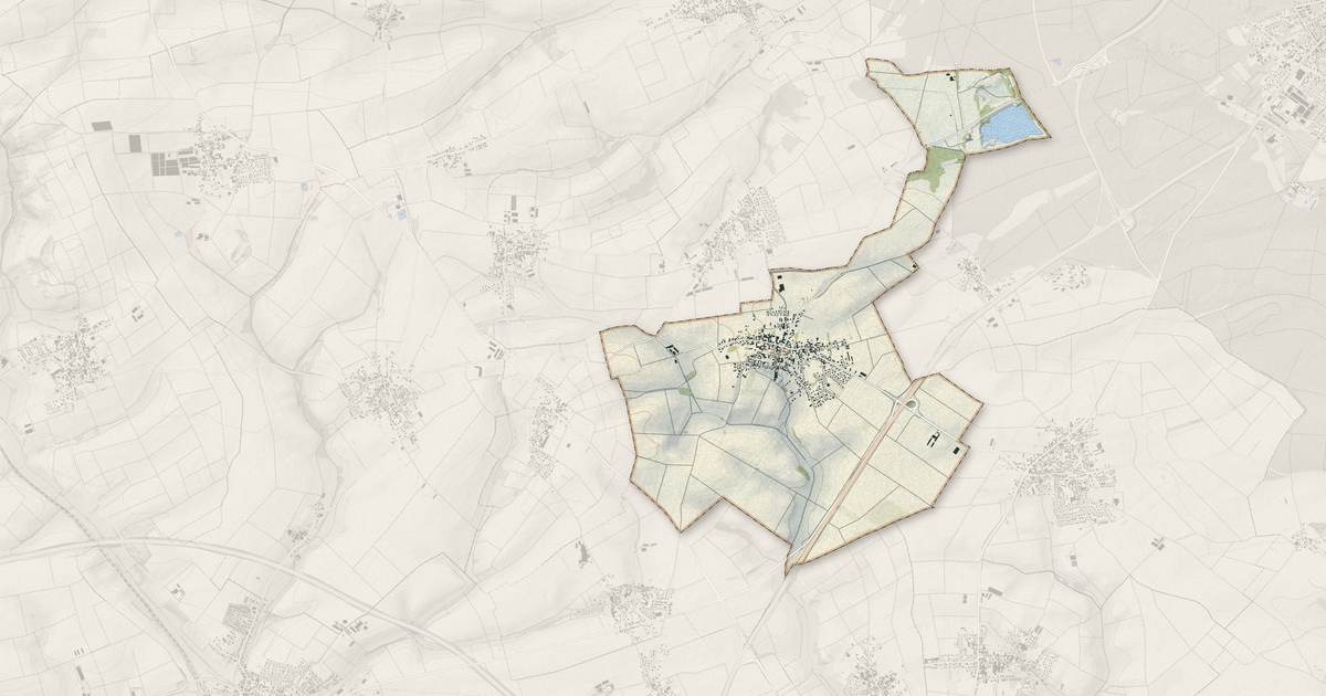 Portrait cartographique de Batzendorf : relief, eau, forêts, bâti et voies, calculés à partir des données de l'IGN
