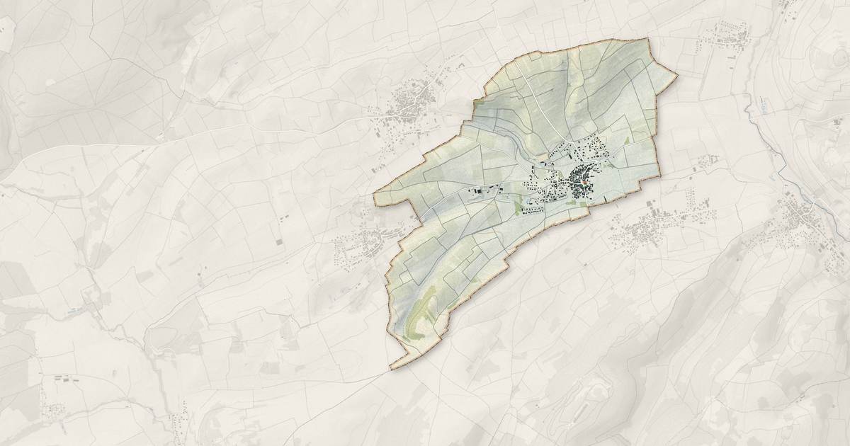 Portrait cartographique de Bergbieten : relief, eau, forêts, bâti et voies, calculés à partir des données de l'IGN
