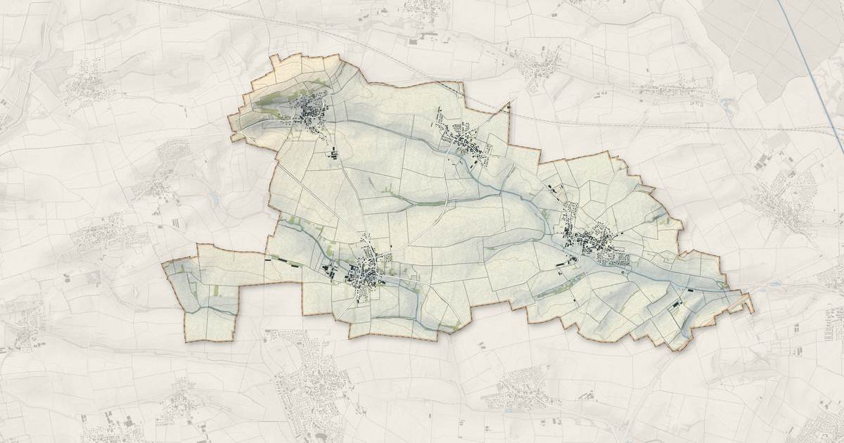 Portrait cartographique de Berstett : relief, eau, forêts, bâti et voies, calculés à partir des données de l'IGN