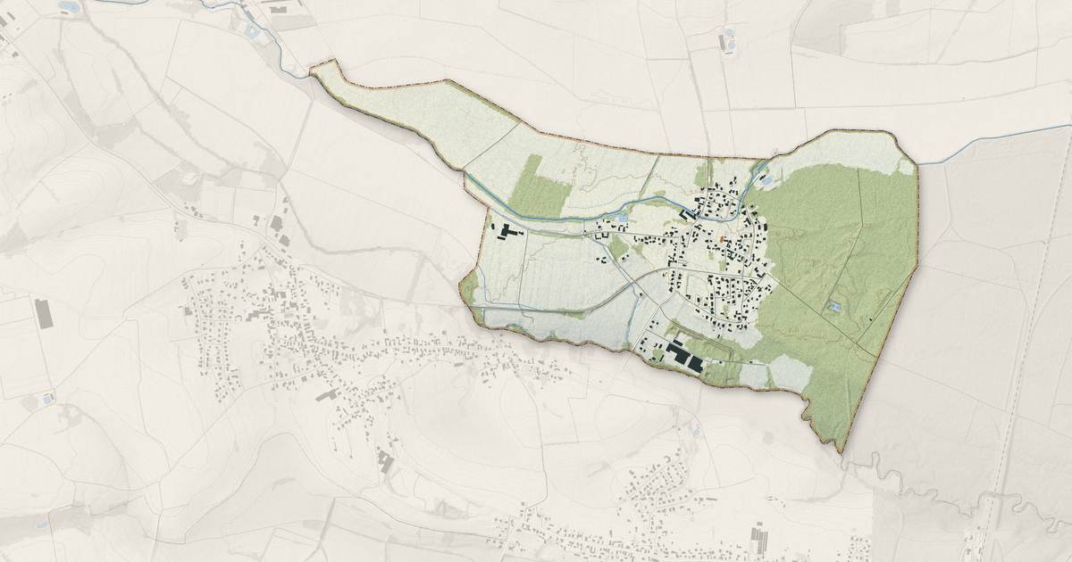 Portrait cartographique de Biblisheim : relief, eau, forêts, bâti et voies, calculés à partir des données de l'IGN